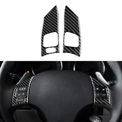 REAL CARBON FIBER Steering Wheel Button Cover for LEXUS IS (2006–2012)