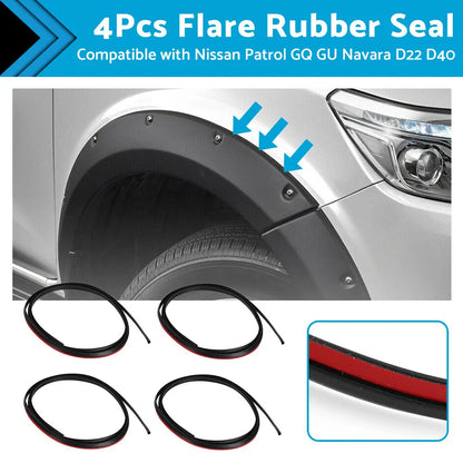 4Pcs Flare Rubber Seal for Nissan Patrol GQ Y60 GU Y61 Y62 Navara D22 D40