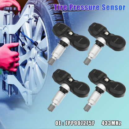 4 x Tire Pressure Sensors TPMS 433MHz for Porsche Audi VW (2010-2023)