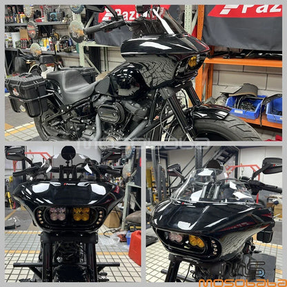 Headlight Fairing w/Dual LP4 Windshield for Softail Fat Bob FXFB FXFBS (18-25)