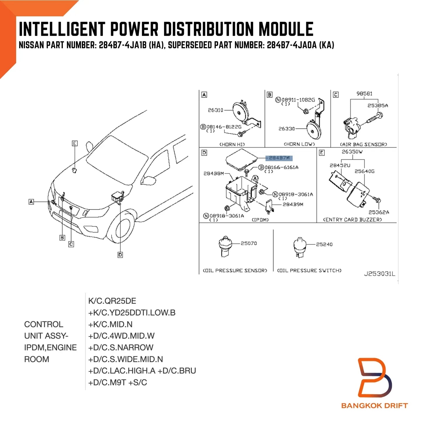 IPDM Module Controller Unit for Nissan Navara D23 NP300 (2015-2023)