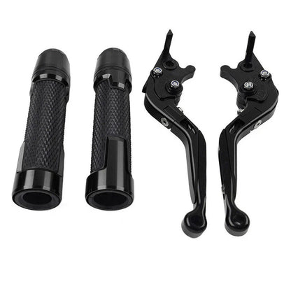 Black Folding Brake Clutch Lever Grip Set for Yamaha FZ MT 07 09 (2014-2020)
