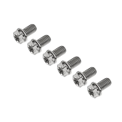 6pcs M6x35mm Titanium Torx Head Flange Screws for Motorcycle Bike Bicycle