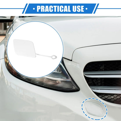 Front Bumper Tow Hook Cover for Mercedes-Benz C250 (2012-2014) - White
