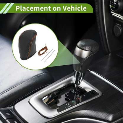 Dodge Journey Gear Shift Knob Cover 2011-2020 Pebbled Black Brown