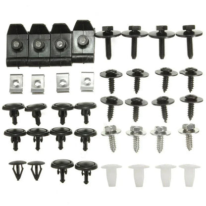 40 x Engine Cover Clip Shield Guard Metal Screw Bolt Fasteners for Car
