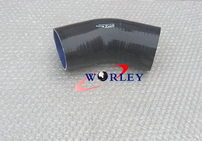4" Blue 102mm Silicone Hose 45° Bend Elbow Intake Tube for Car