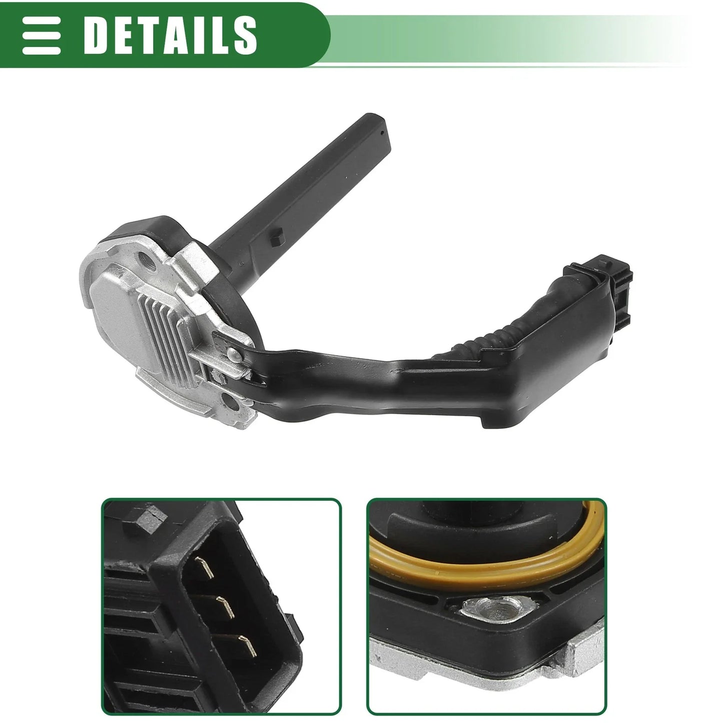 Car Oil Level Sensor for BMW 528i Black Silver Tone Metal/Plastic