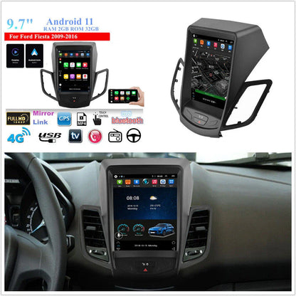 9.7" Vertical Stereo for 2009-2016 Ford Fiesta - NAVI, Carplay, Android Auto