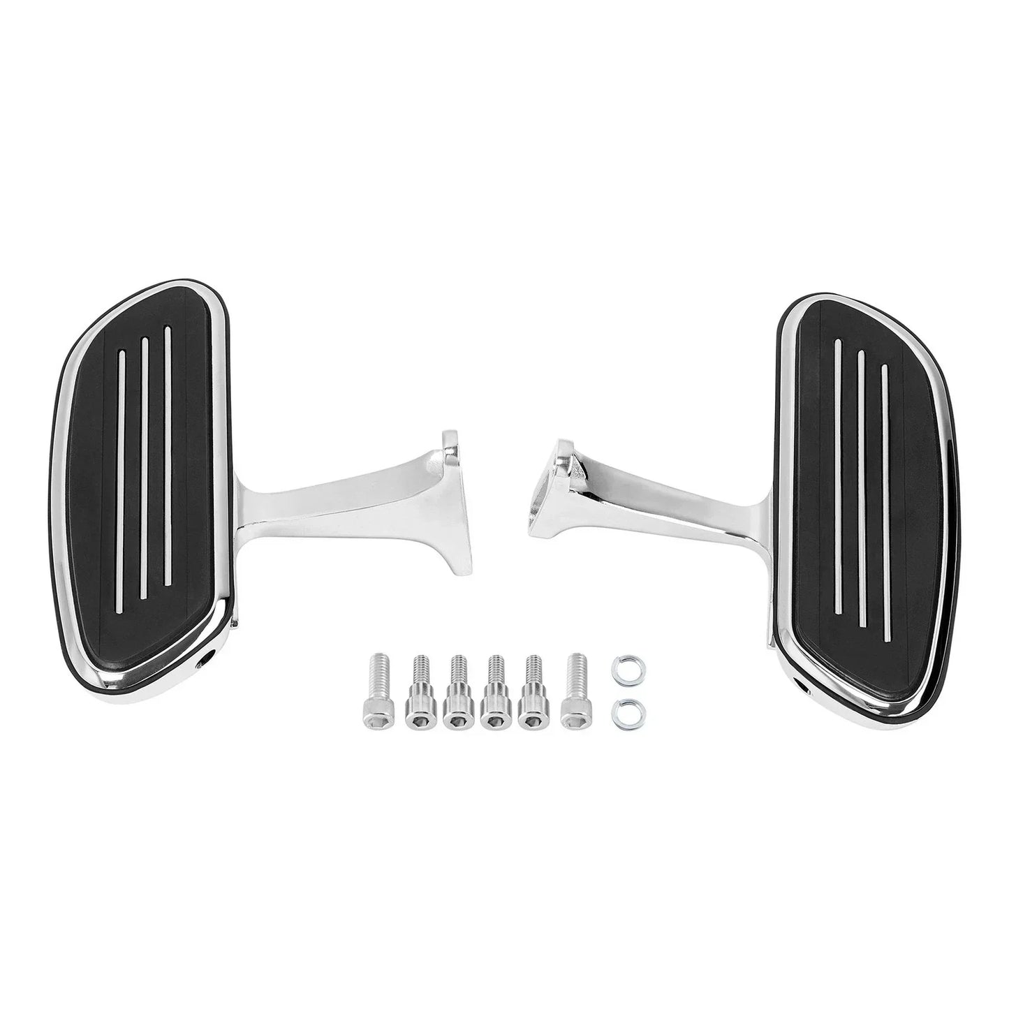 Pegstreamliner Black/Chrome Passenger Floorboard for Harley Touring (1993-2025)