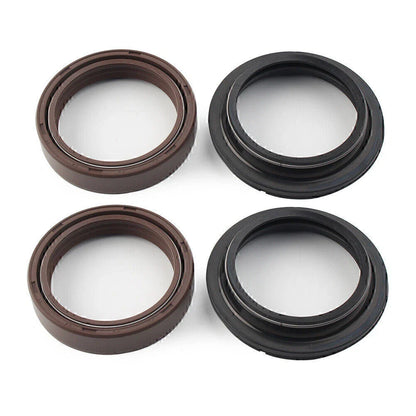 4 x Brown 43x55mm Motorcycle Front Damper Shock Absorber Fork Seal