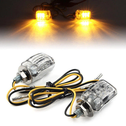 Chrome Universal LED Motorcycle Turn Signal Light