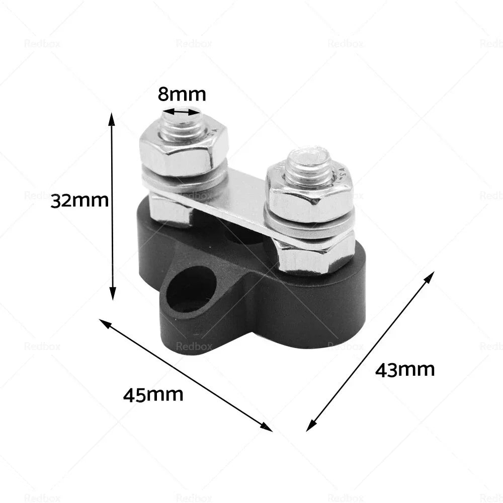 M8 Bus Bar Terminal Blocks 5/16" 12V-24V Positive Negative Distribution