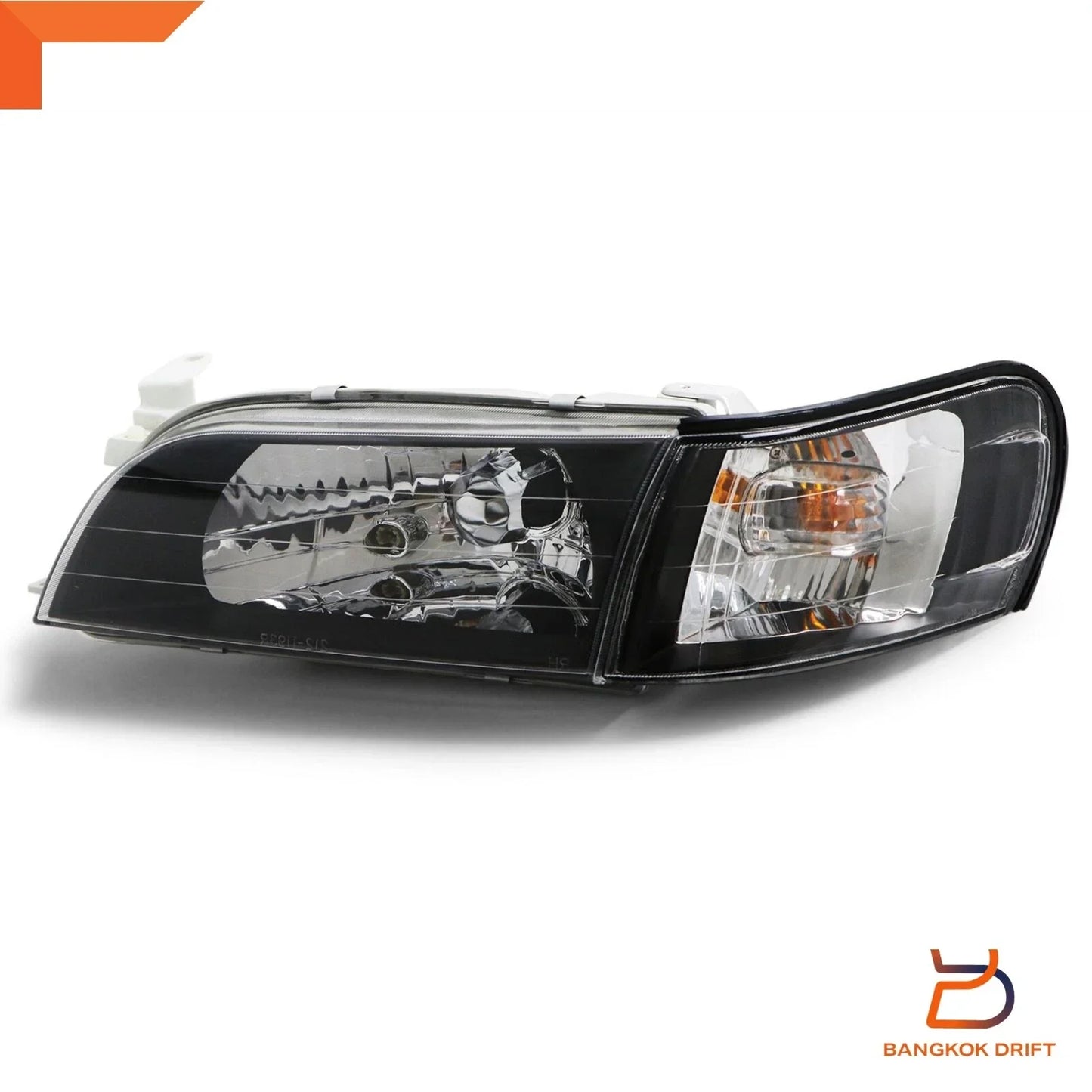 Crystal Black Headlight Lamp Set for Toyota Corolla (1992-1997)