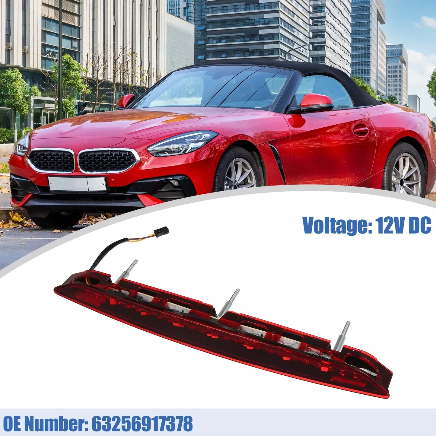 High Level Third Rear Brake Stop Light for BMW Z4 2.5i 3.0i Red