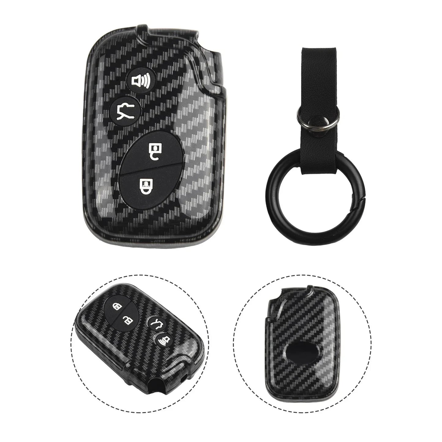 Key Cover Key Case Accessories Black 1 Pc
