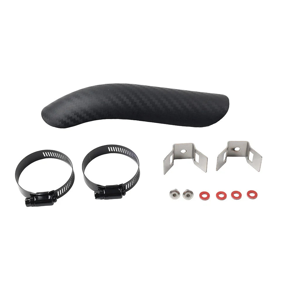 Universal Exhaust Muffler Pipe Heat Shield Cover for Motor - Matte Black
