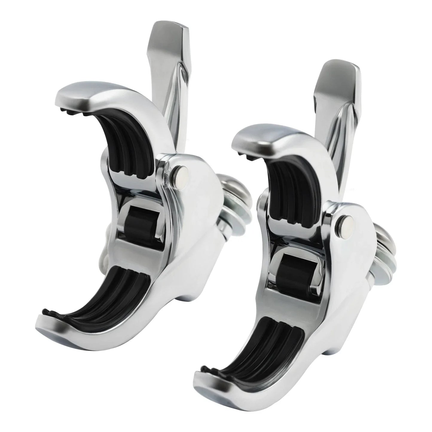 4 x 49mm Windshield Clamps for Harley Fat Bob FXLR (2018-2025) Chrome