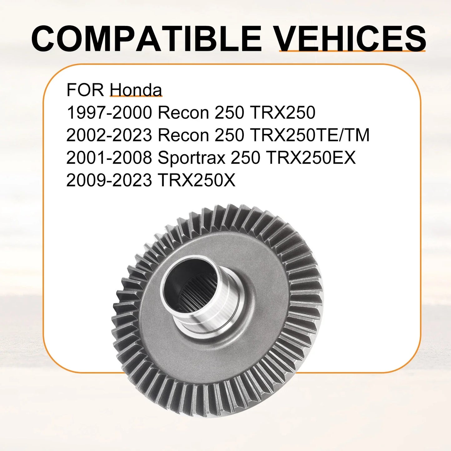 Rear Final Drive Ring Gear for Honda Recon 250 (1997–2023)