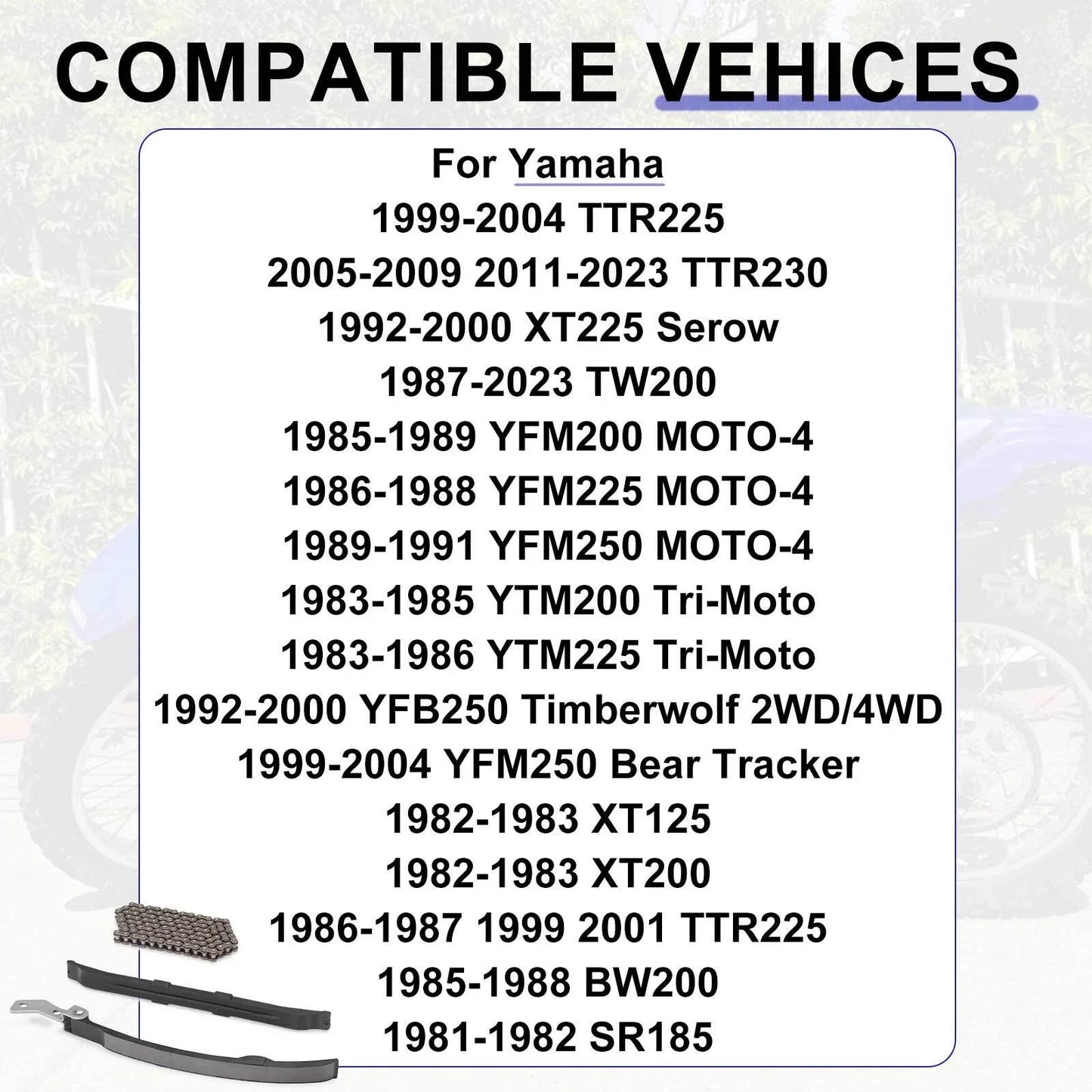 Cam Timing Chain & Guide for Yamaha TTR225 TTR230