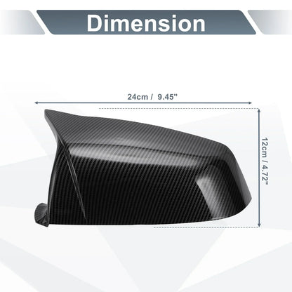 Rearview Mirror Cover Cap Black Carbon Fiber for BMW E60 E61 F10 F11 E63