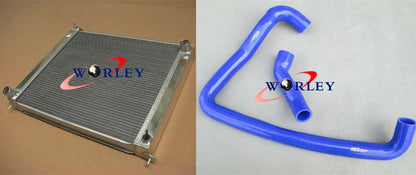 3 Row Aluminum Radiator & Black Hose for Nissan Fairlady 300ZX Z32 (1989-1996)
