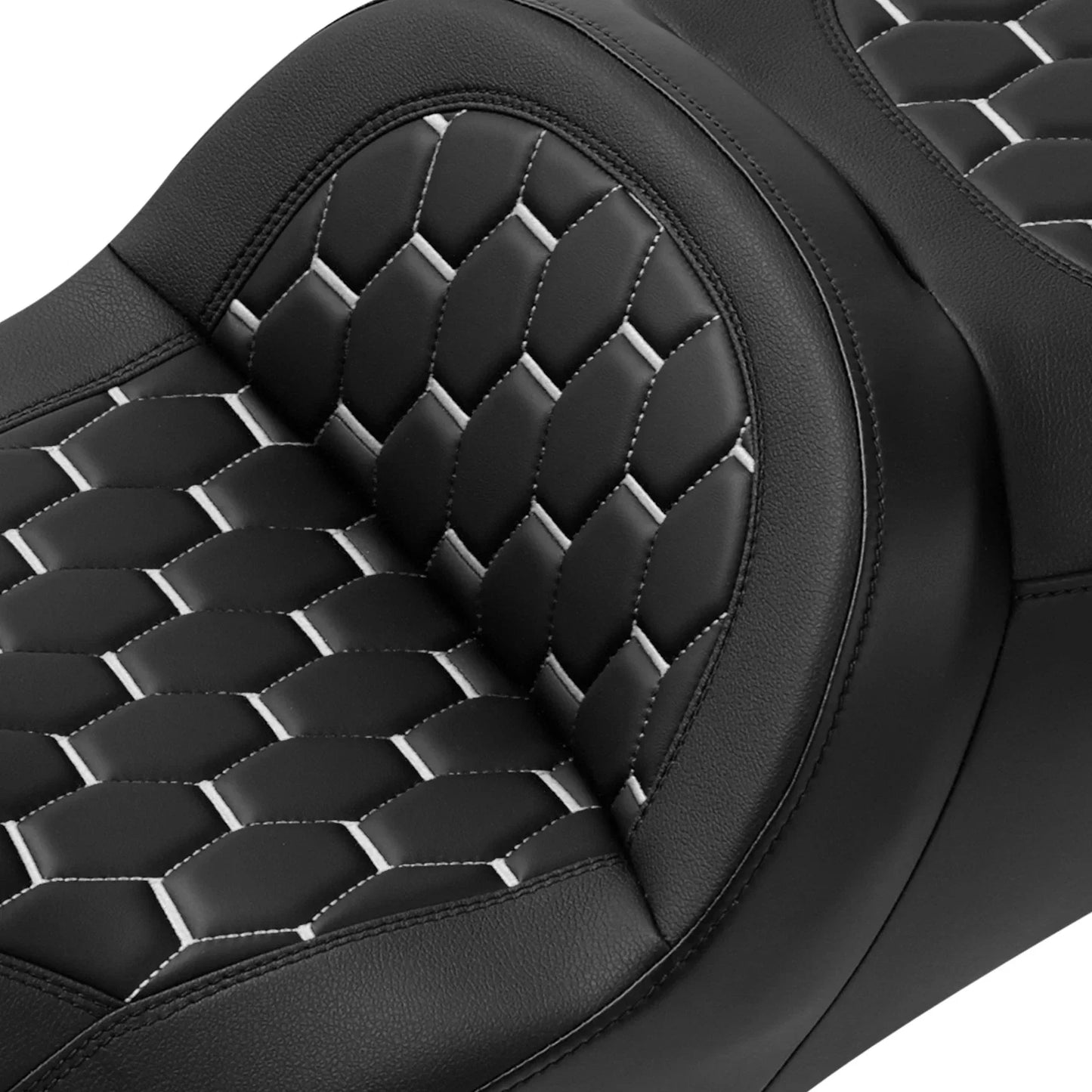 Black White Gel Seat Backrest for Harley Street Glide (2014-2023)