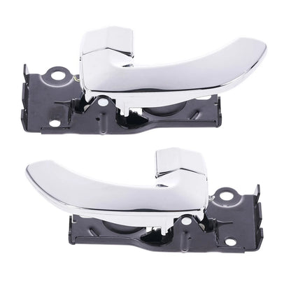 Door Handle Inner 2 x Chrome FRONT LEFT+RIGHT for Hyundai Santa Fe (2000–2005)