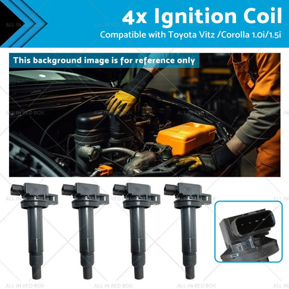 4 x Ignition Coils for Toyota Vitz (00) Corolla (13) 1.0i 1.5i