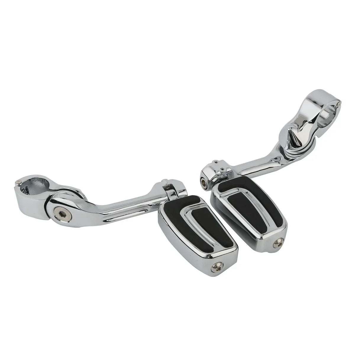 1-1/4" Long Angled Highway Bar Engine Guard Footpegs for Harley