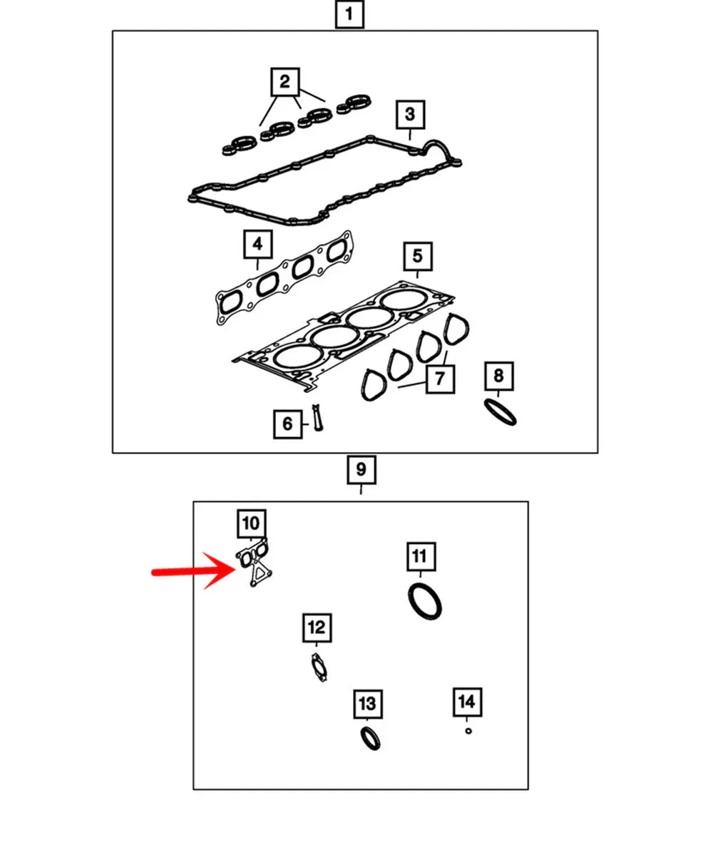 Water Pump Gasket for Jeep Fiat (2014-2019)