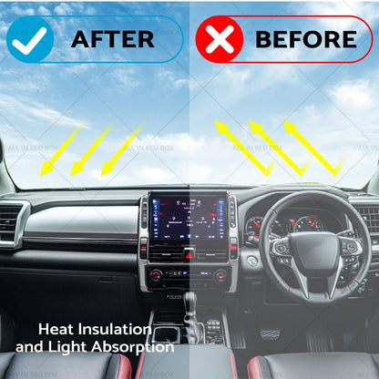 Non-Slip Dash Mat Cover for Toyota Hilux (2020-2024) Black