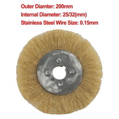 Pure Copper Wire Wheel Brush / Multiple Sizes / Line Pattern