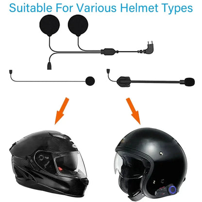 Maxto M3S Motorcycle Helmet Headset Intercom with 2K Video Recorder