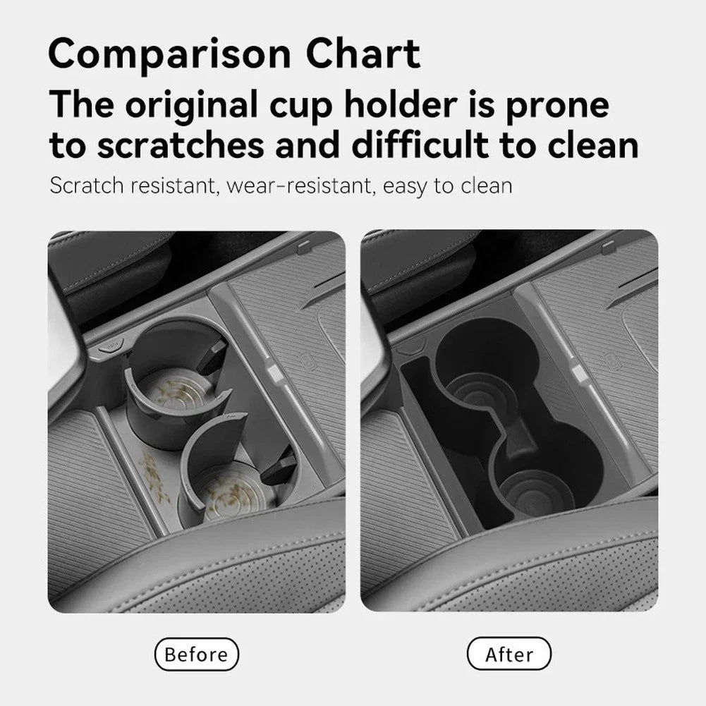 Scratch-Resistant TPE Cup Holder for Kia EV3 Center Console (2024–2025)