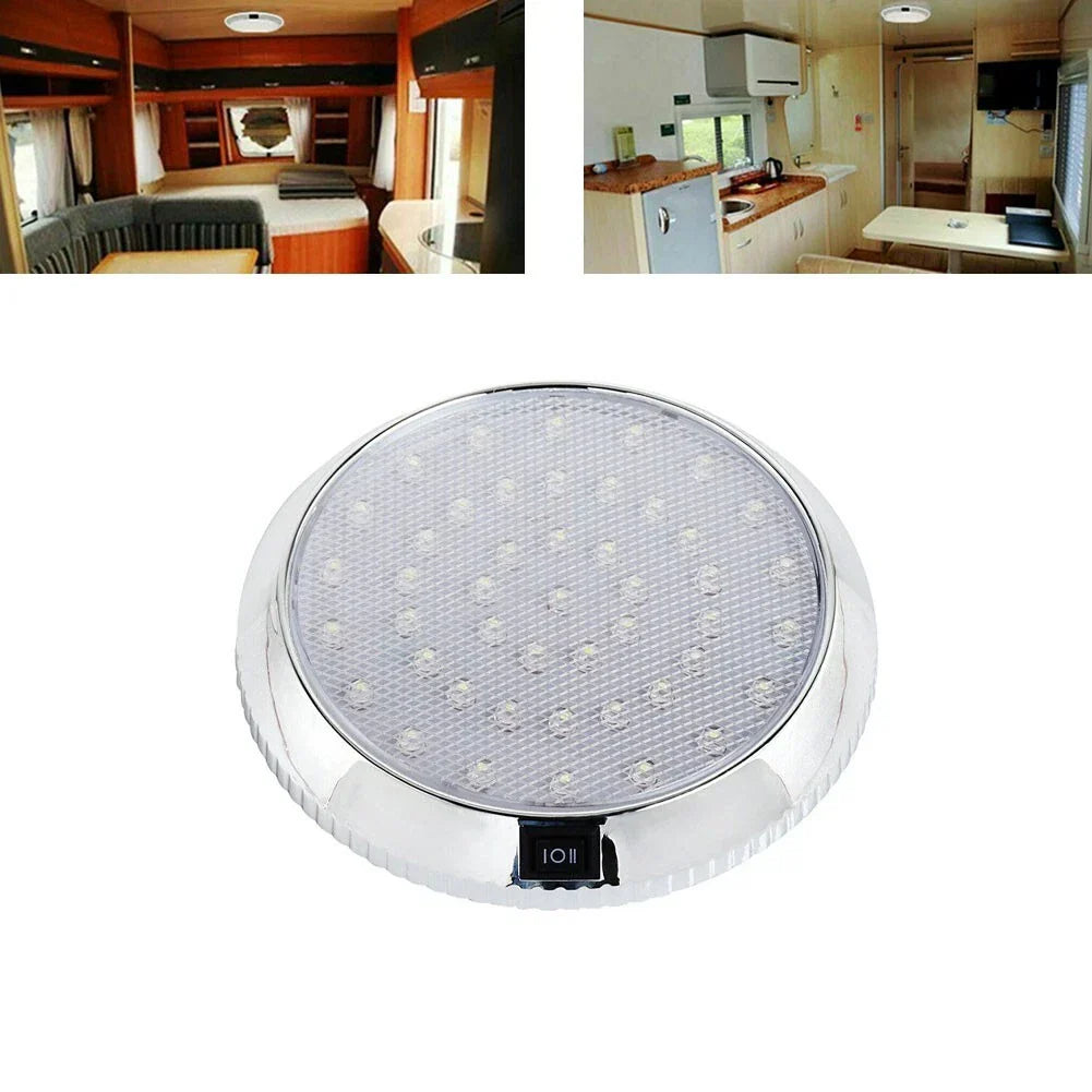 Caravan Roof Light LED, Plastic White Ceiling, Roof Lamp for Caravan