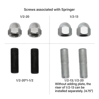 Handlebar Tree Adapter Front End Clamp 3.5in 4.75in for Harley