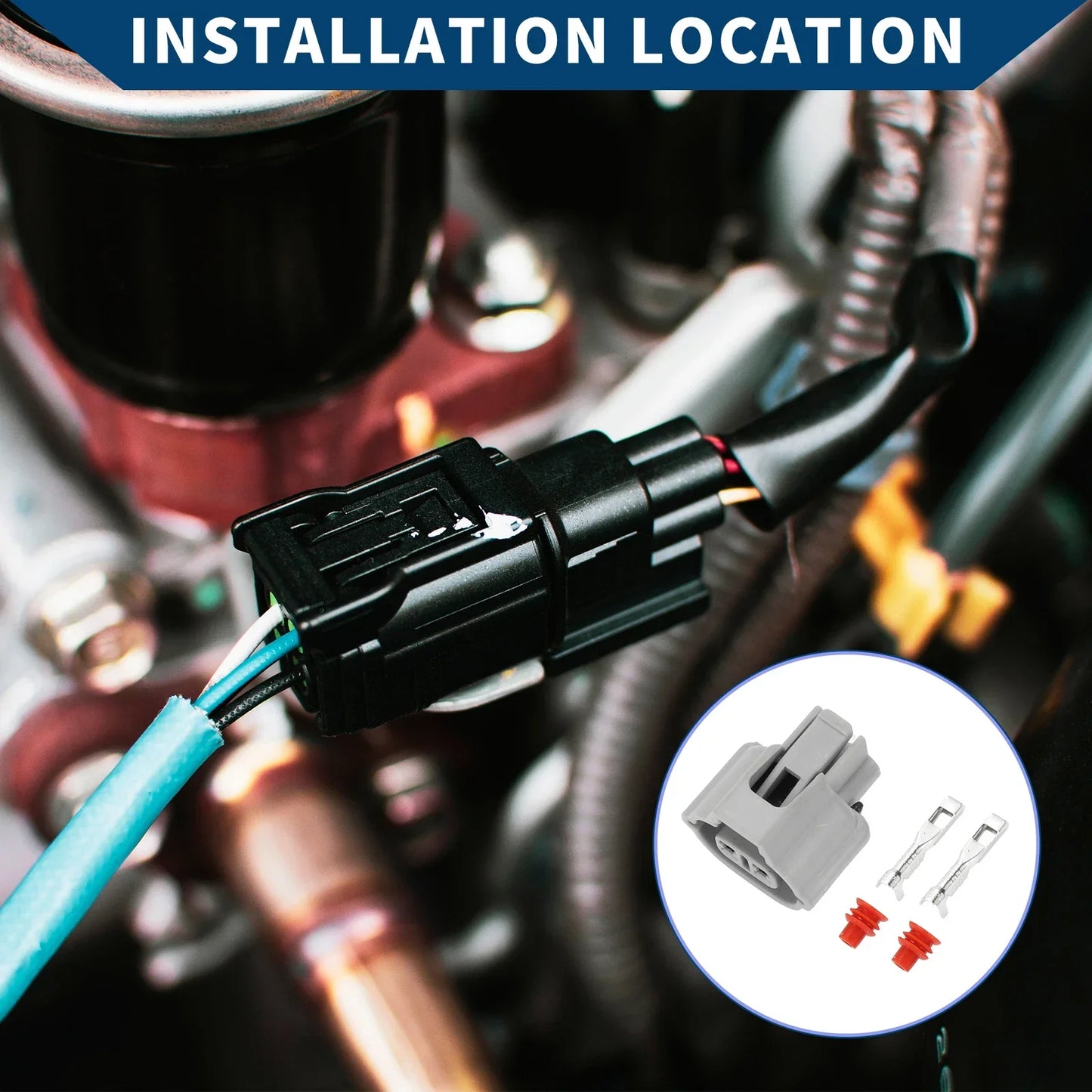 2 x Pin Light Wiring Harness Connector Plug for Chevrolet