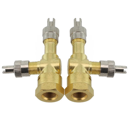 TPMS Valve Tee Adapter / Pack of 2 / Long lasting for Motorcycles and Cars