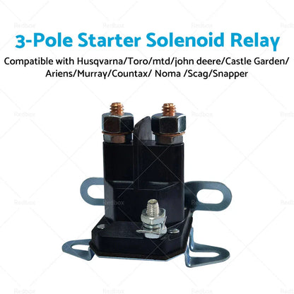12V Starter Solenoid for Ride On Lawn Mower - Bottom/Side Mount