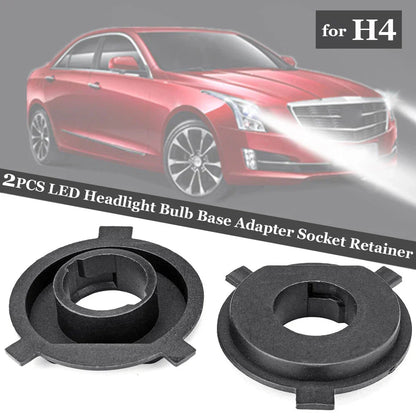 2 x H4 LED Car Headlight Bulb Base Adapter Socket Retainer Holder for Cars