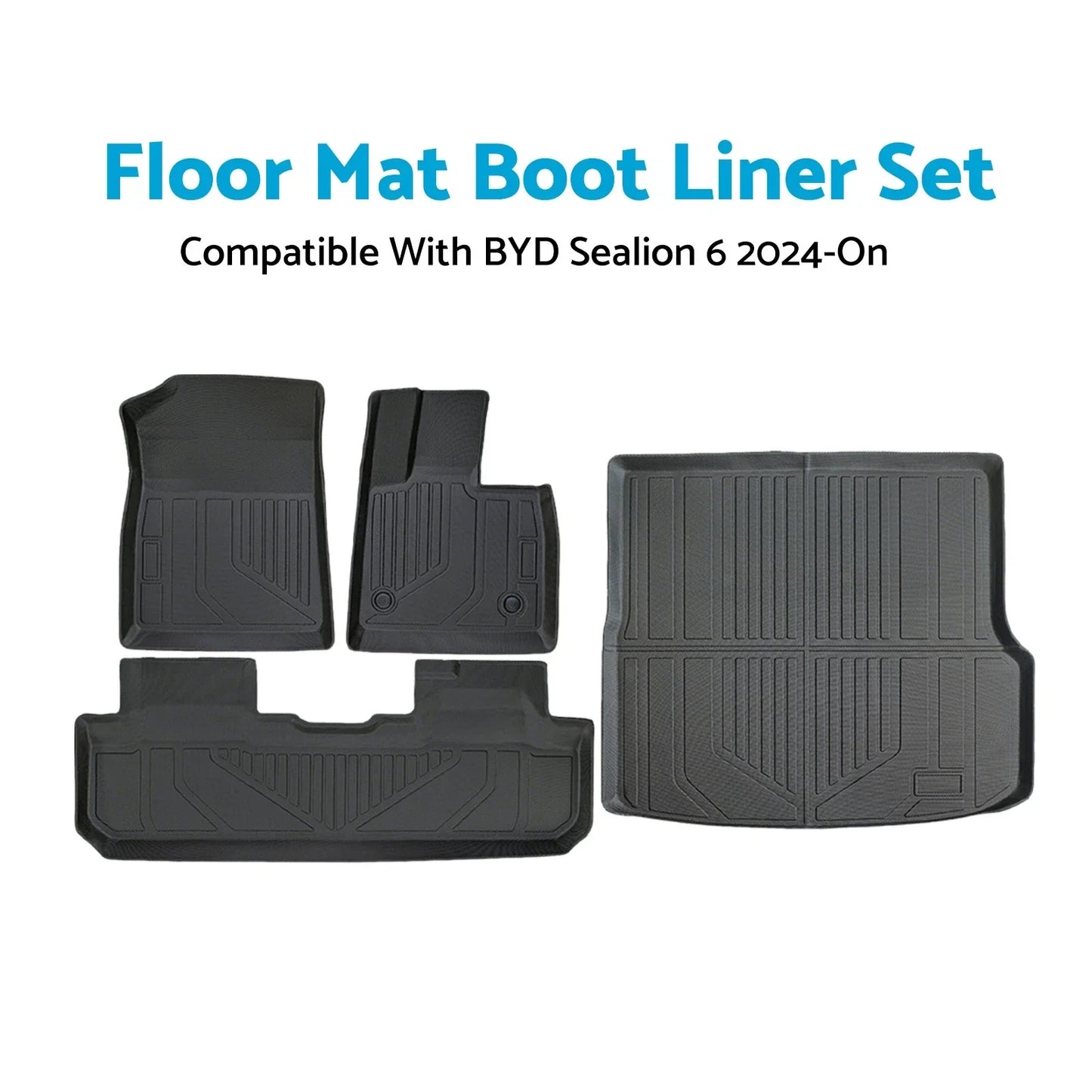 Waterproof Anti-Slip Floor Mat Boot Liner for BYD Sealion (2024-On)