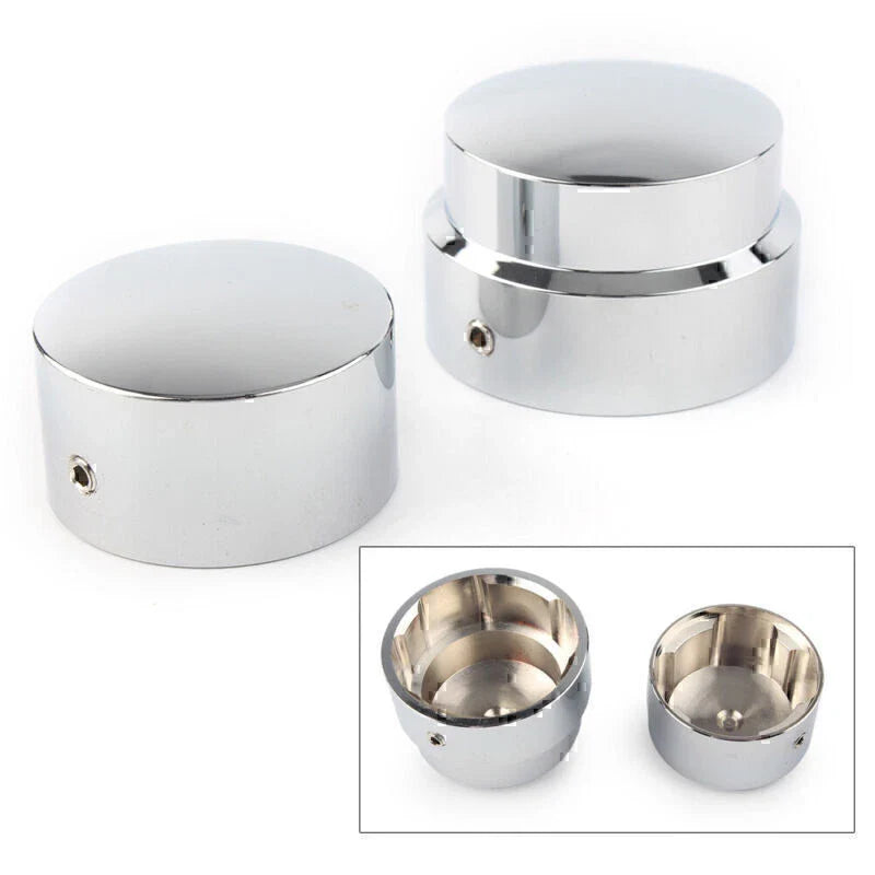 Rear Axle Nut Cover Caps  for Harley 2015-Later XG, 2008-Later XL Dyna Chrome
