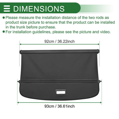 Retractable Cargo Cover for BMW X2 F39 Gloss Black (2018 - 2023)