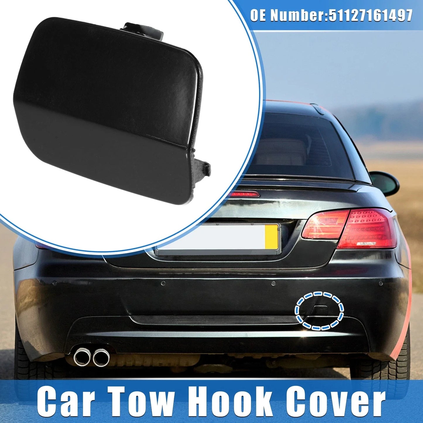 Tow Hook Eye Hole Cover Cap for BMW 3-Series E92 (2007 - 2010)