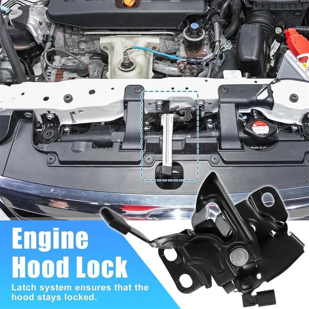 Hood Latch Lock Assembly for Honda Civic Sedan Coupe (2016-2021)