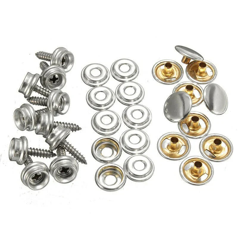30pcs Screw Kit Snap Fastener Stainless Steel