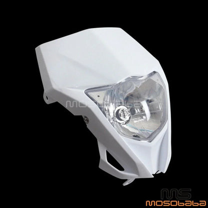 White Headlight Lamp for Honda CR250, Suzuki DR100, DR200 (1990-2007)