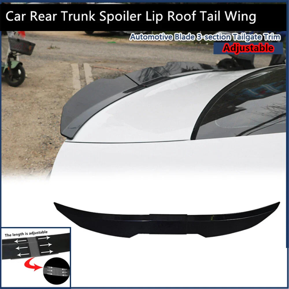 Adjustable 115.5cm-129cm Rear Trunk Spoiler Lip for Sedan
