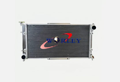 2Row Aluminum Radiator + Fan for Subaru Legacy Brighton GT LS H4 (95-99)